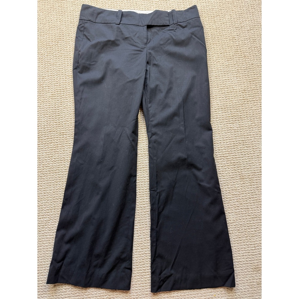 Ann Taylor Black Wool Blend Dress Pants Trousers Size 8P Petite Career